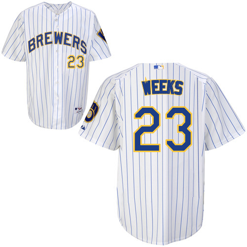 Rickie Weeks #23 mlb Jersey-Milwaukee Brewers Women's Authentic Alternate Home White Baseball Jersey
